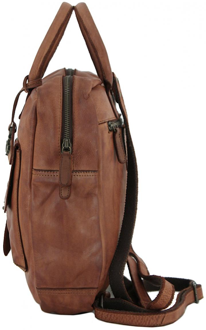 Lederrucksack schwarz Quinn Urban Poets Vintagelook Harbour 2nd