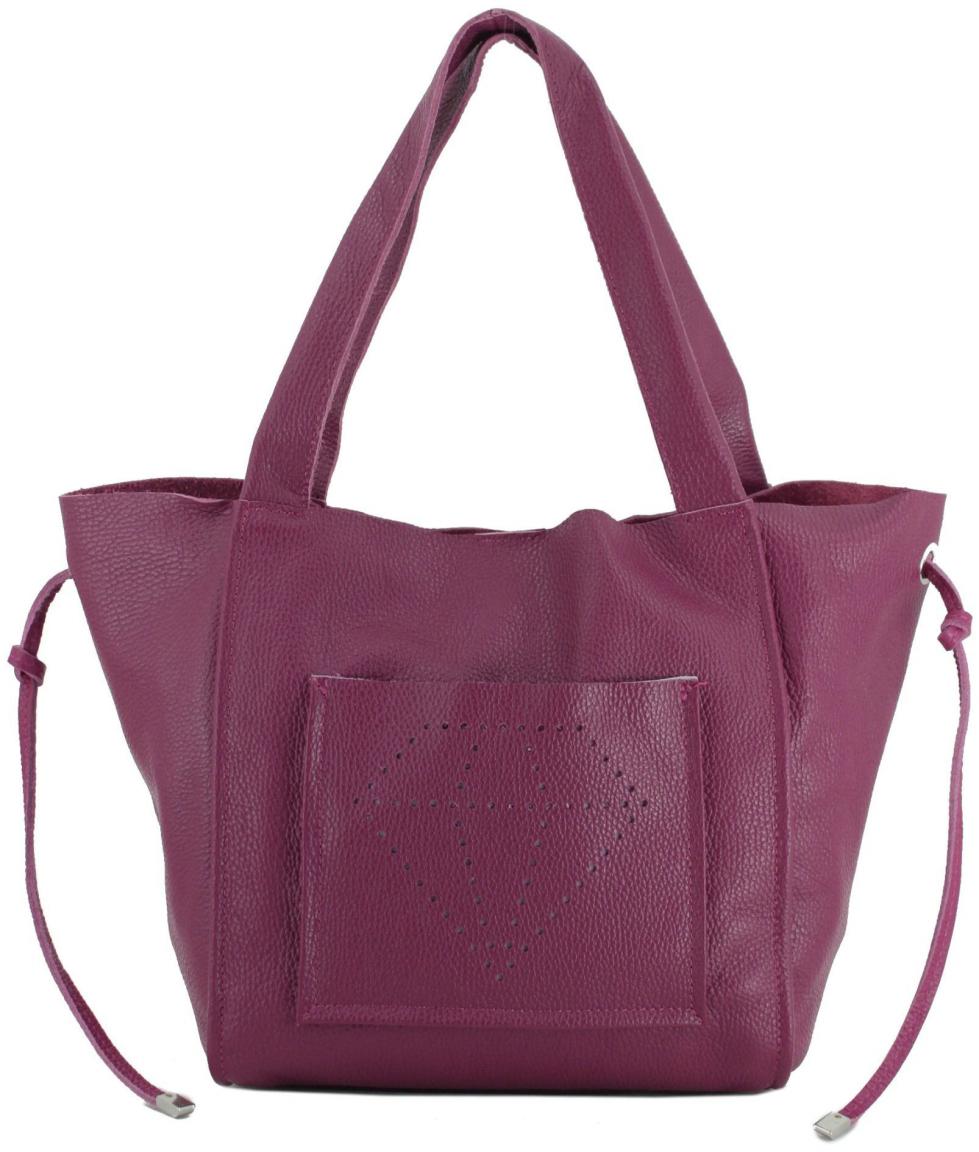 Ledershopper Caleidos Cyclamen Beere Stanzmuster Etui