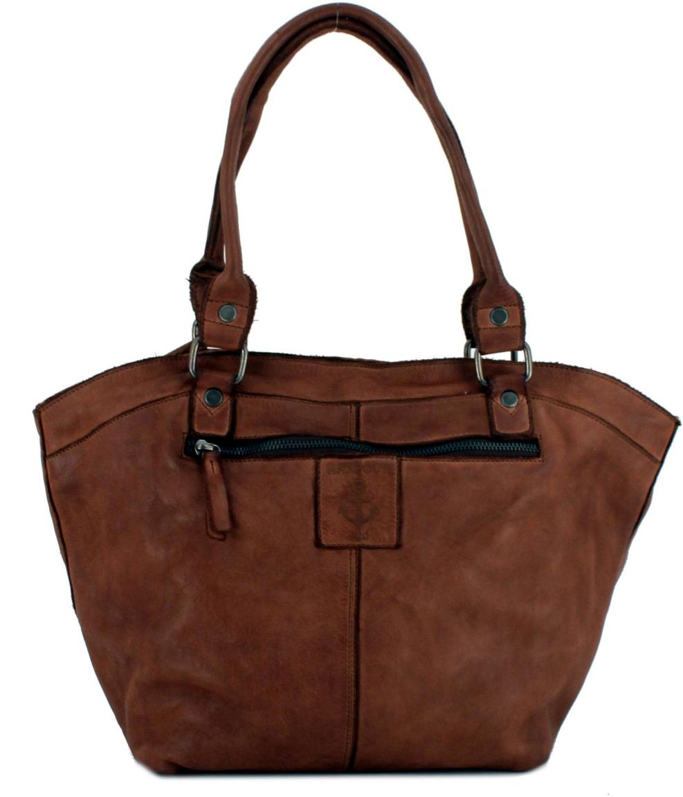 Ledershopper dunkelblau Harbour 2nd Dilara Navy Flechtoptik