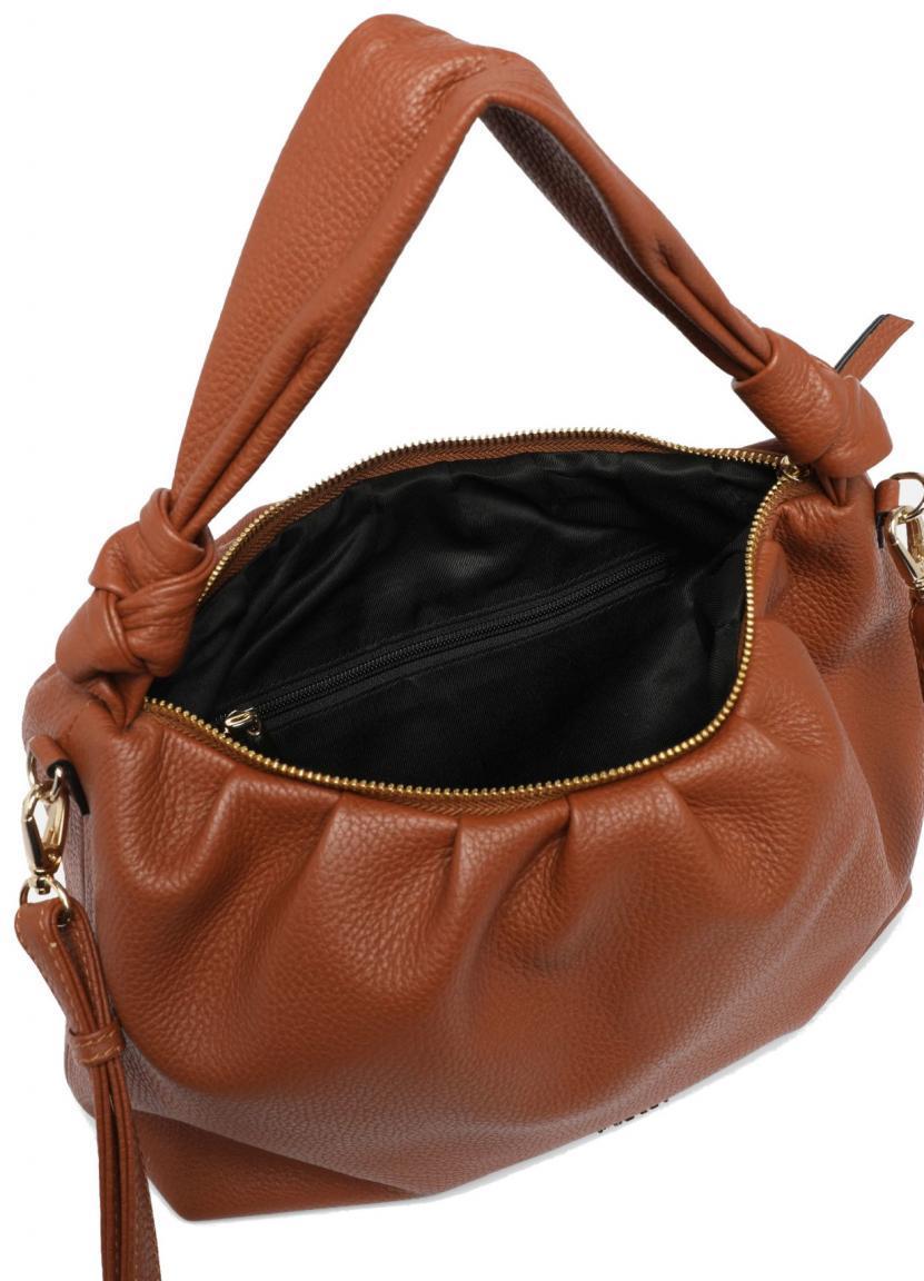 Ledertasche L.Credi Munich Hanne Cognac Hobobeutel Knoten