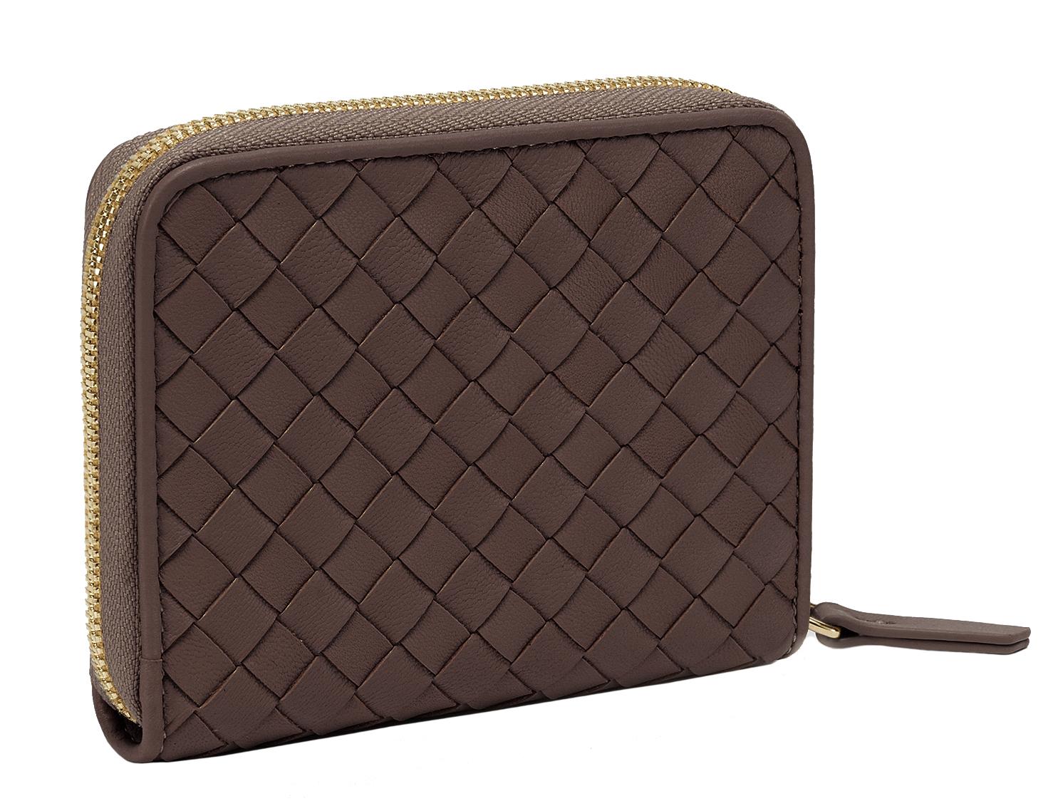Les Visionnaires Geldbörse Elina Weave Silky dunkelbraun