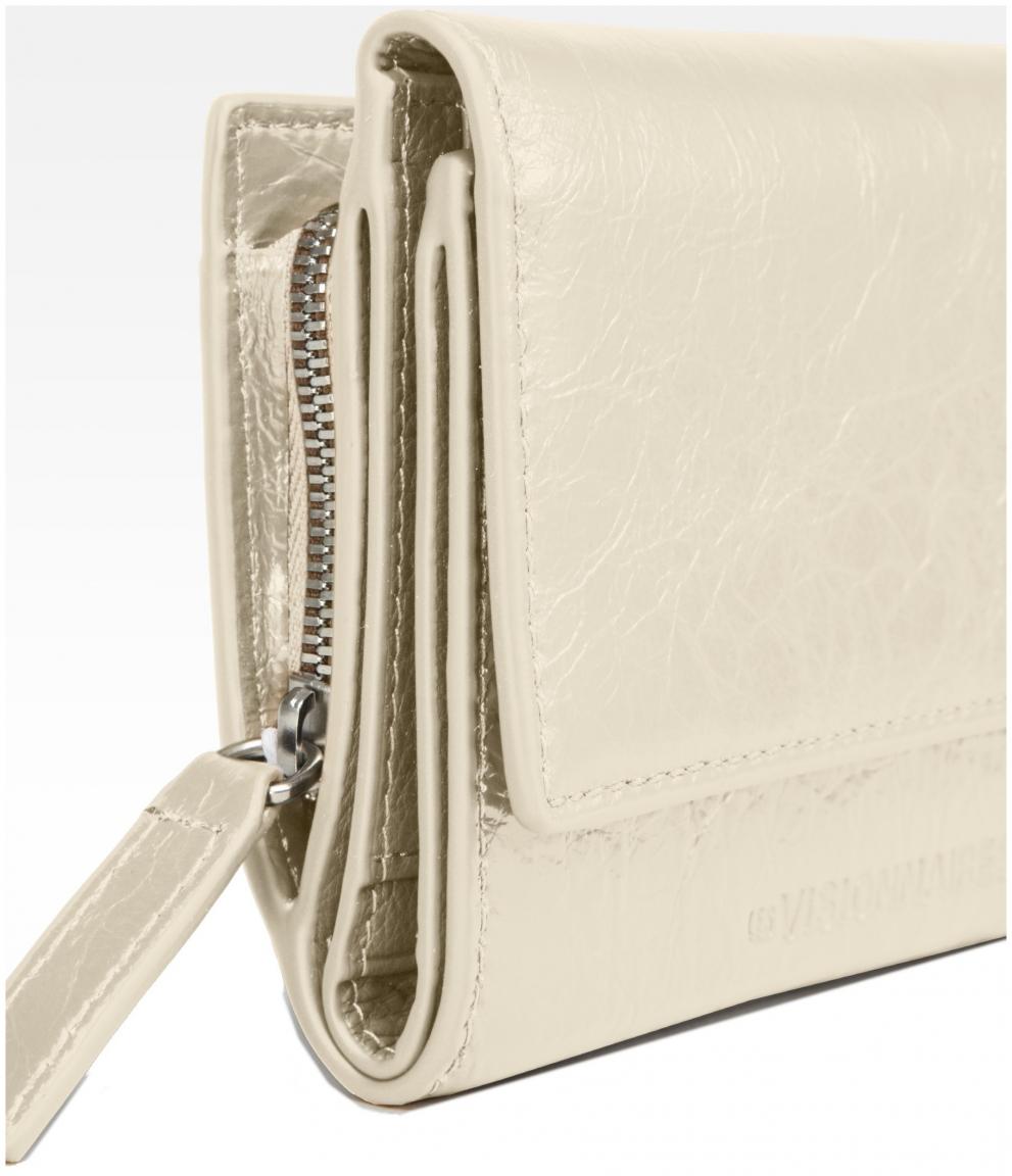 Les Visionnaires Geldbörse Glanzfinish Lisa Glossy Off White