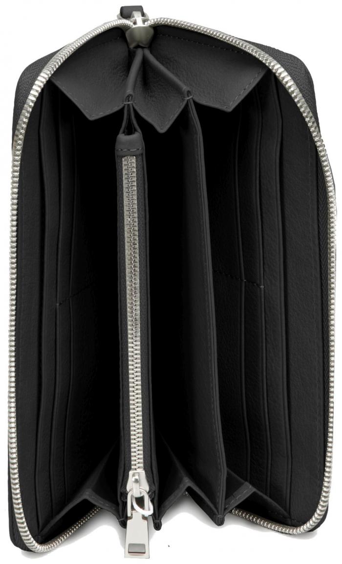 Les Visionnaires Longwallet schwarz Lily Silky Lammleder