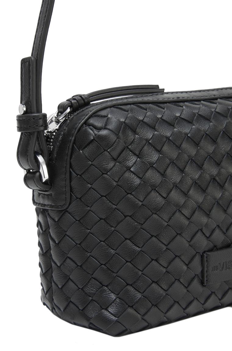 Les Visionnaires Umhängetasche Lynn Weave Silky schwarz Flechtoptik