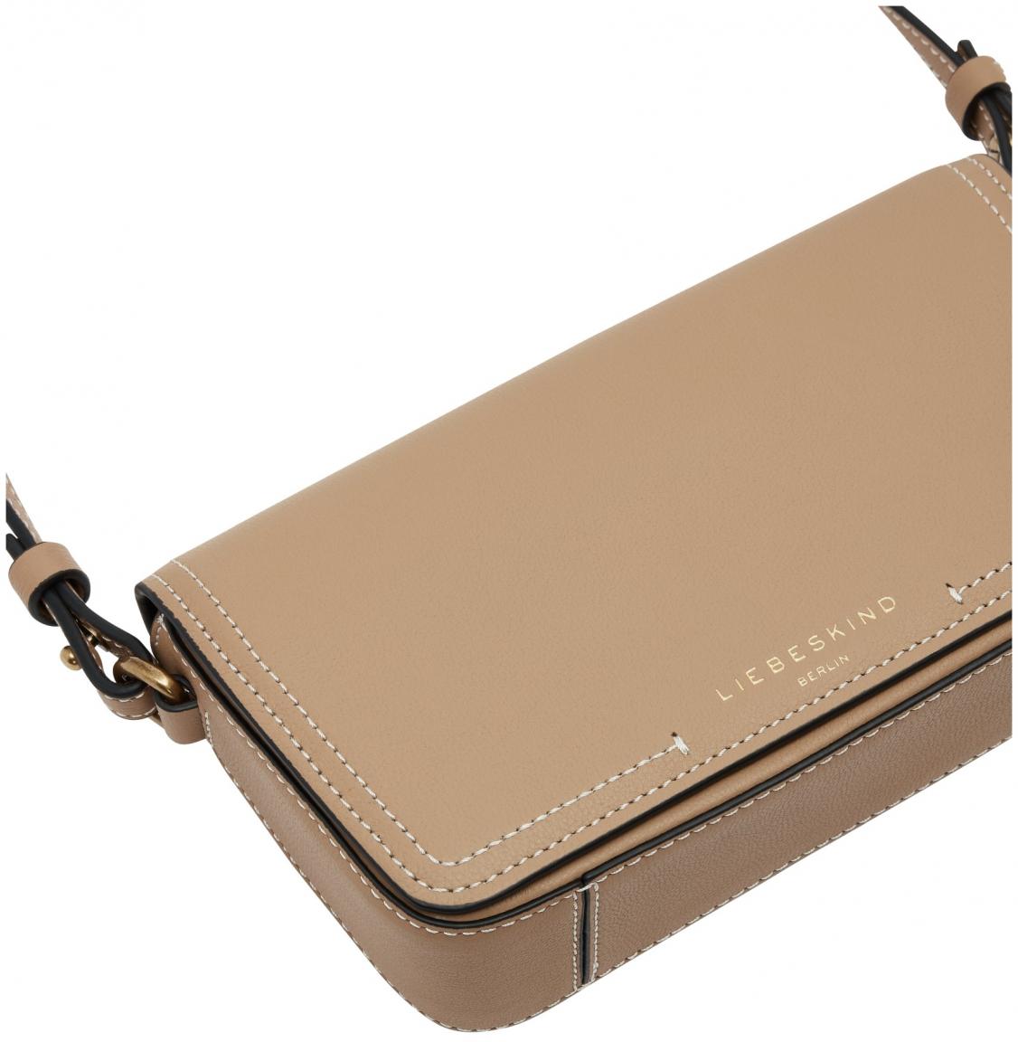 Liebeskind Berlin kleine Crossovertasche Chudy Harris beige Überschlag
