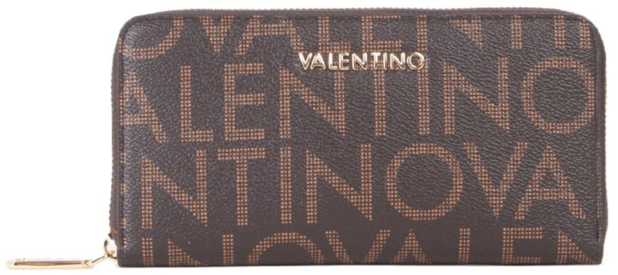 Longbörse ZA Moro Valentino braun Logoprint Regina RE