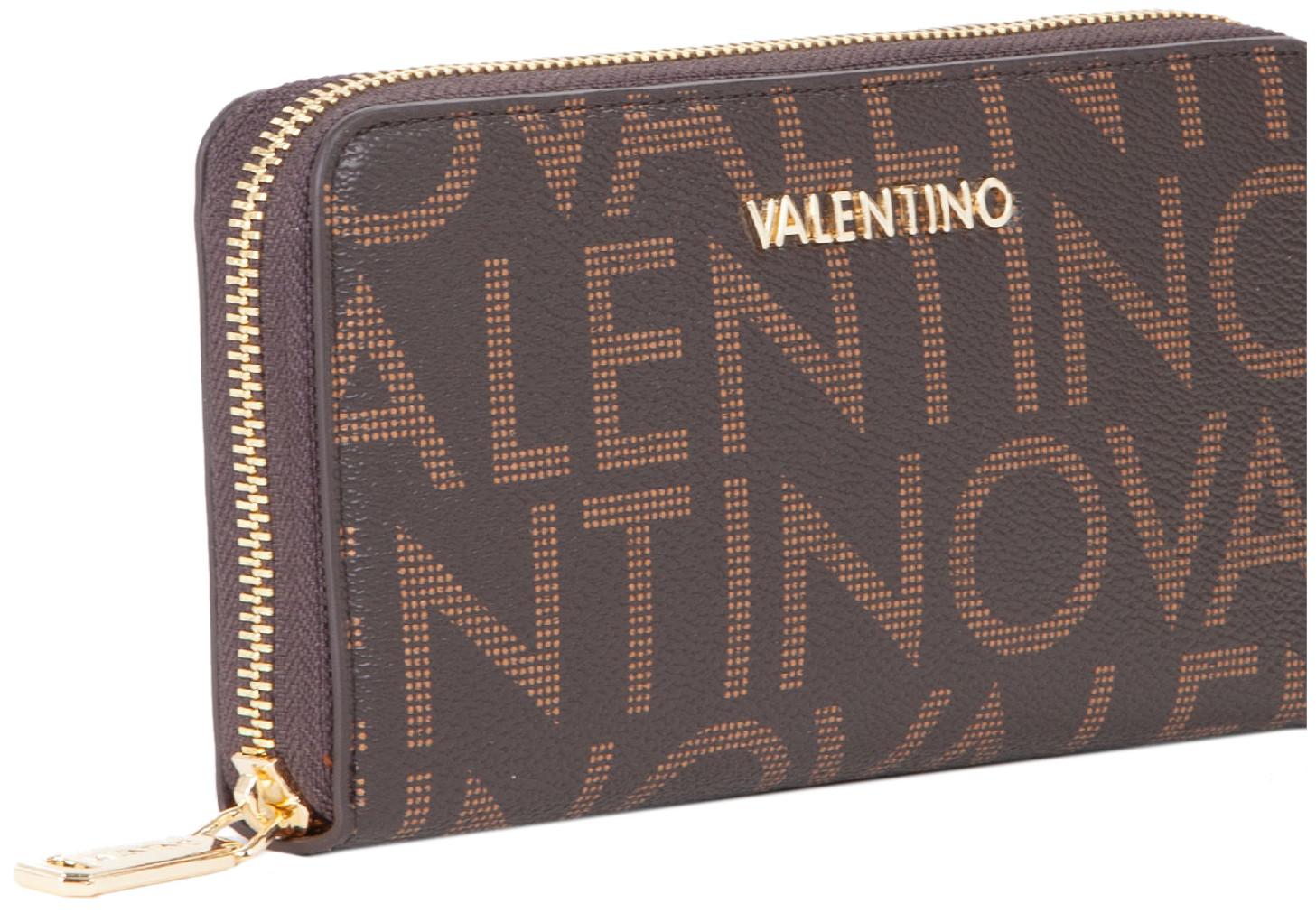 Longbörse ZA Moro Valentino braun Logoprint Regina RE
