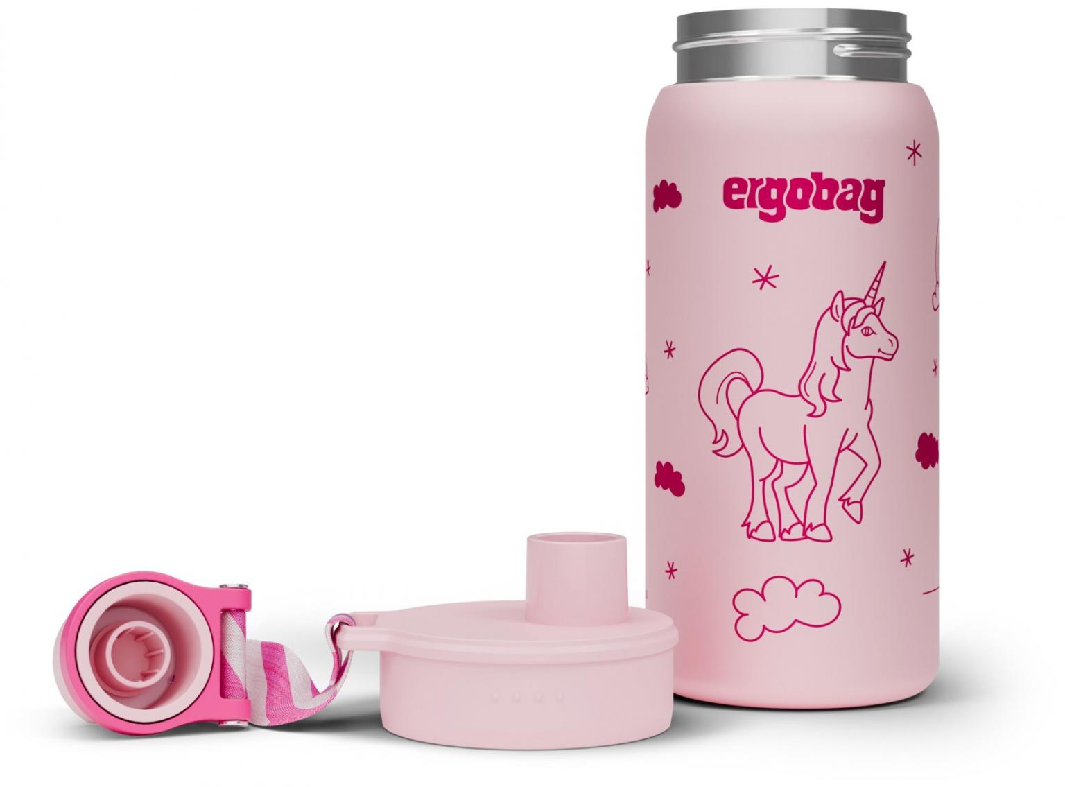 Mädchenflasche Edelstahl rosa pink Einhorn Ergobag