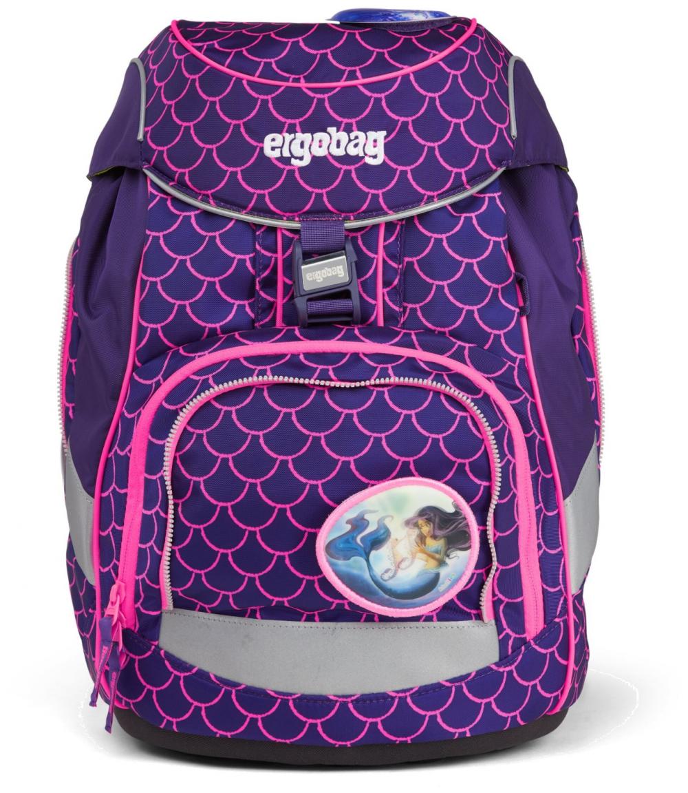 Mädchenschultasche Violett Pink Ergobag Pack PerlentauchBär Komplettset