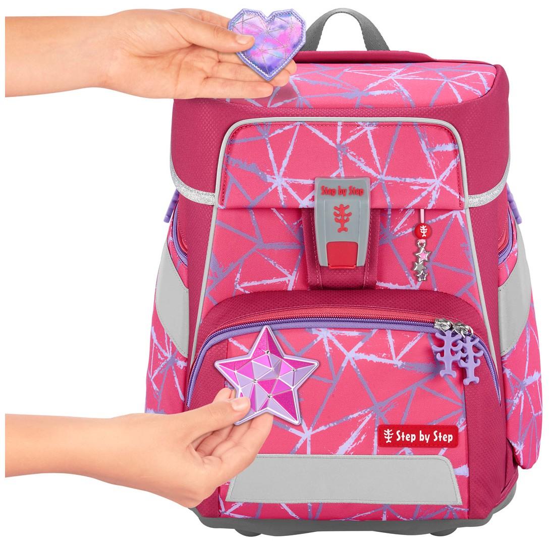 Mädchenschultasche pink Star Stella Step by Step Space Federmappe