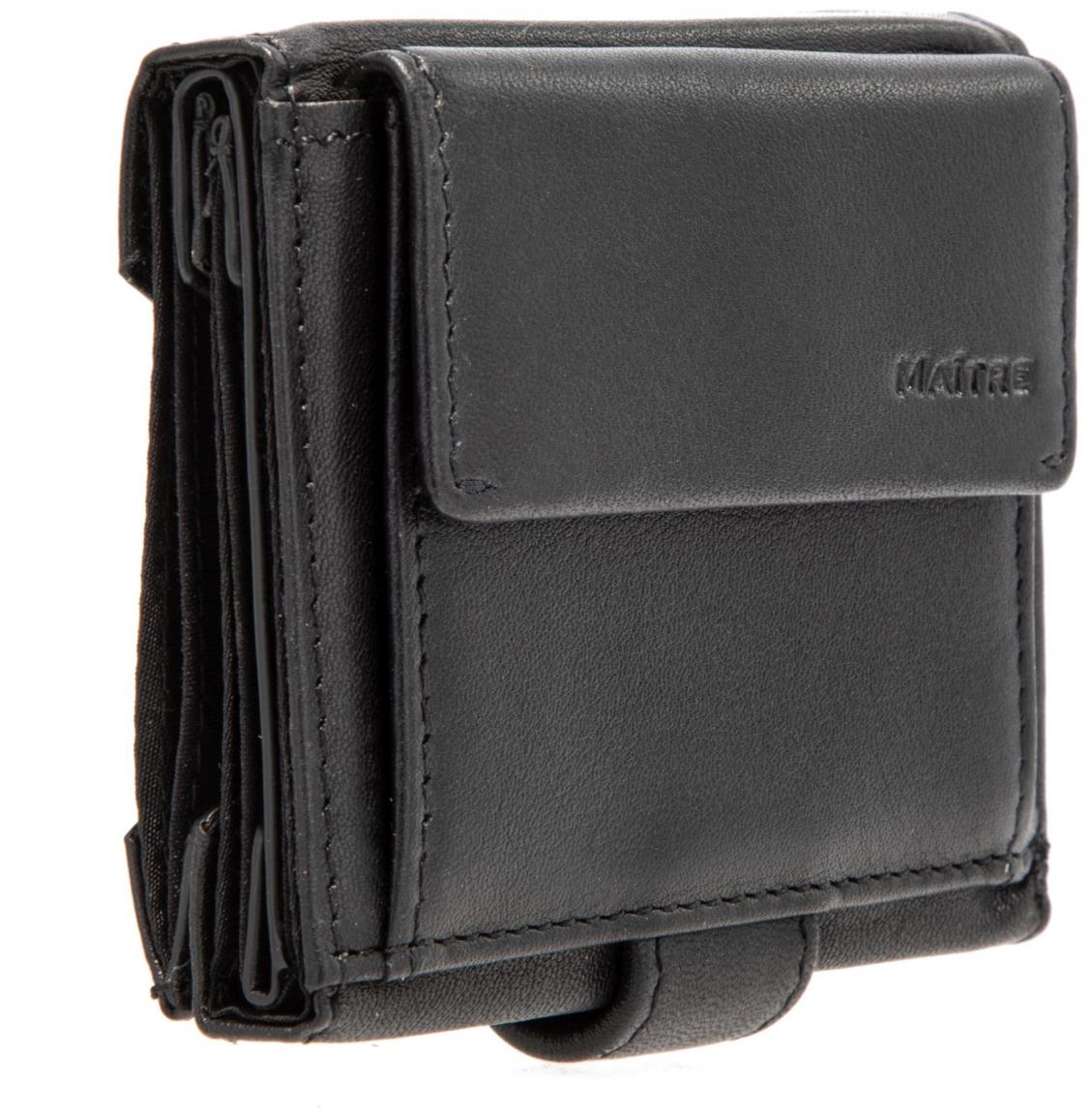 Maitre F3 Cardholder Kartenböse Mini Matt Schwarz Rindsleder