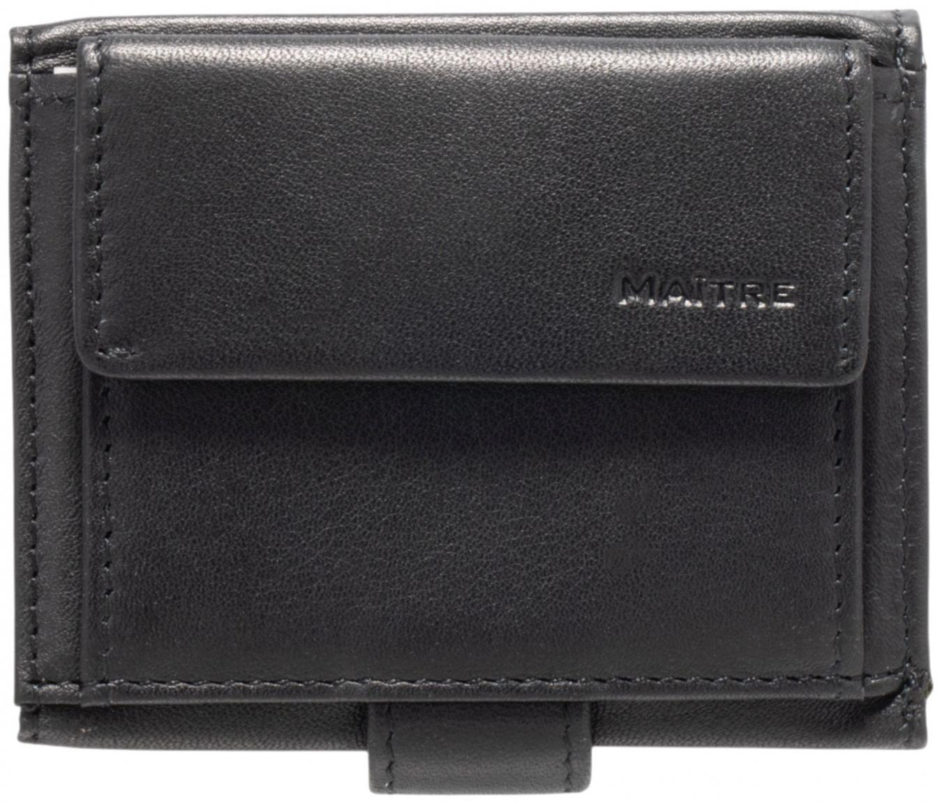 Maitre F3 Cardholder Kartenböse Mini Matt Schwarz Rindsleder