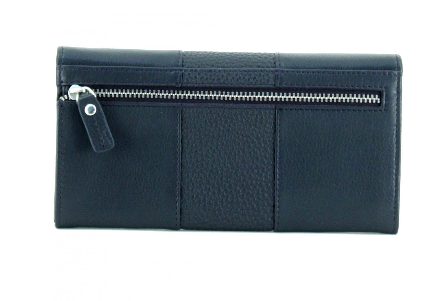 Maitre auen Diedburg Ledergeldtasche blau Überschlag RFID