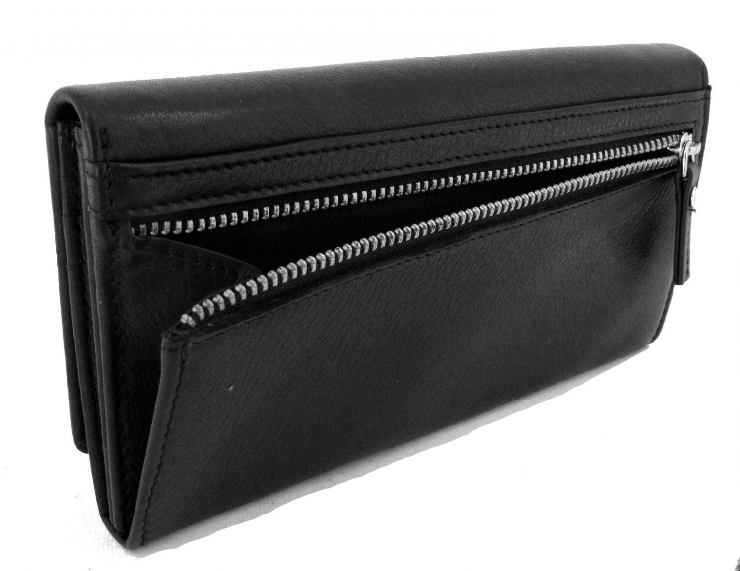 Maitre auen Diedburg Ledergeldtasche blau Überschlag RFID