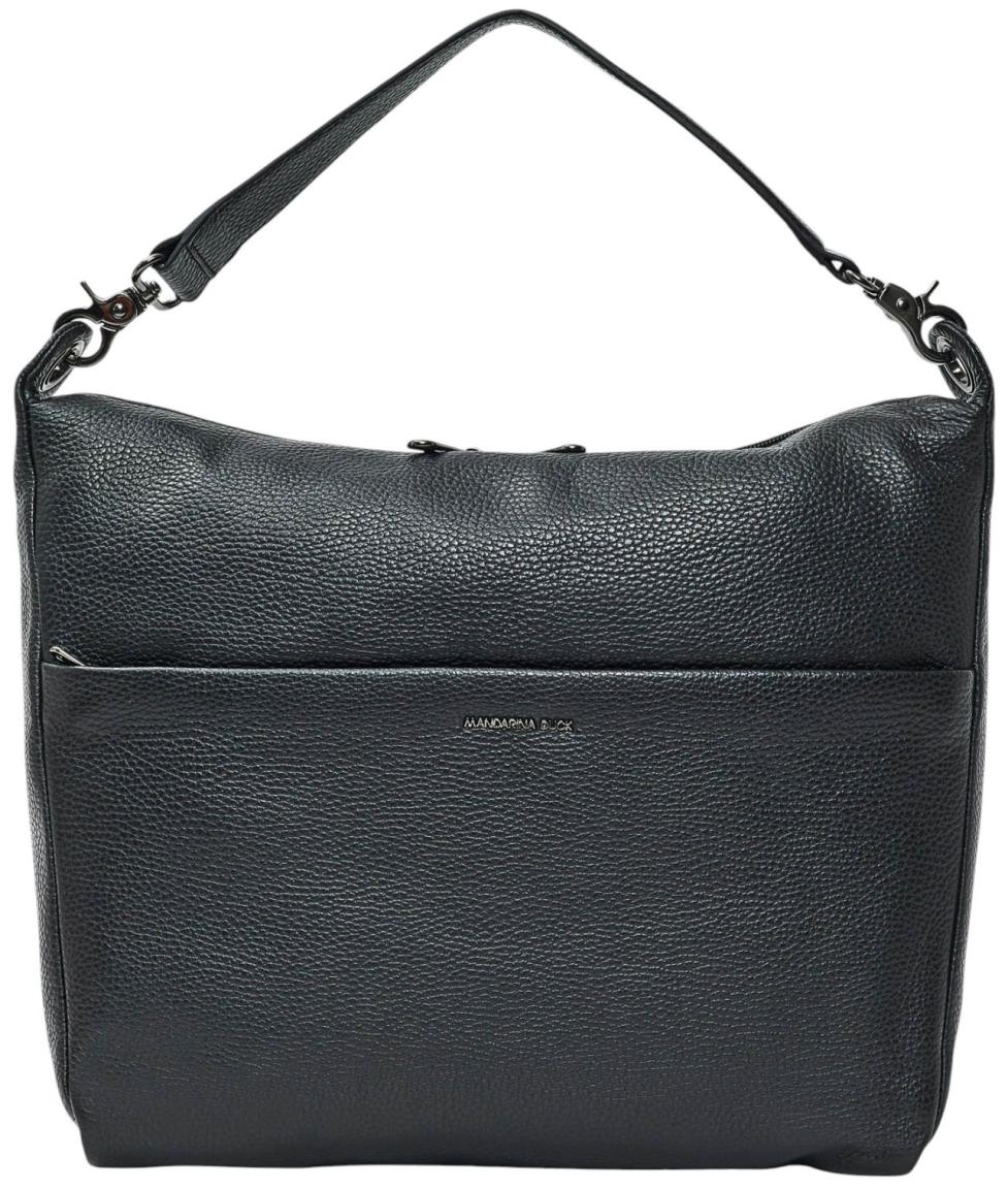 Mandarina Duck Mellow Leather Hobo Schultertasche Nero - Schwarz