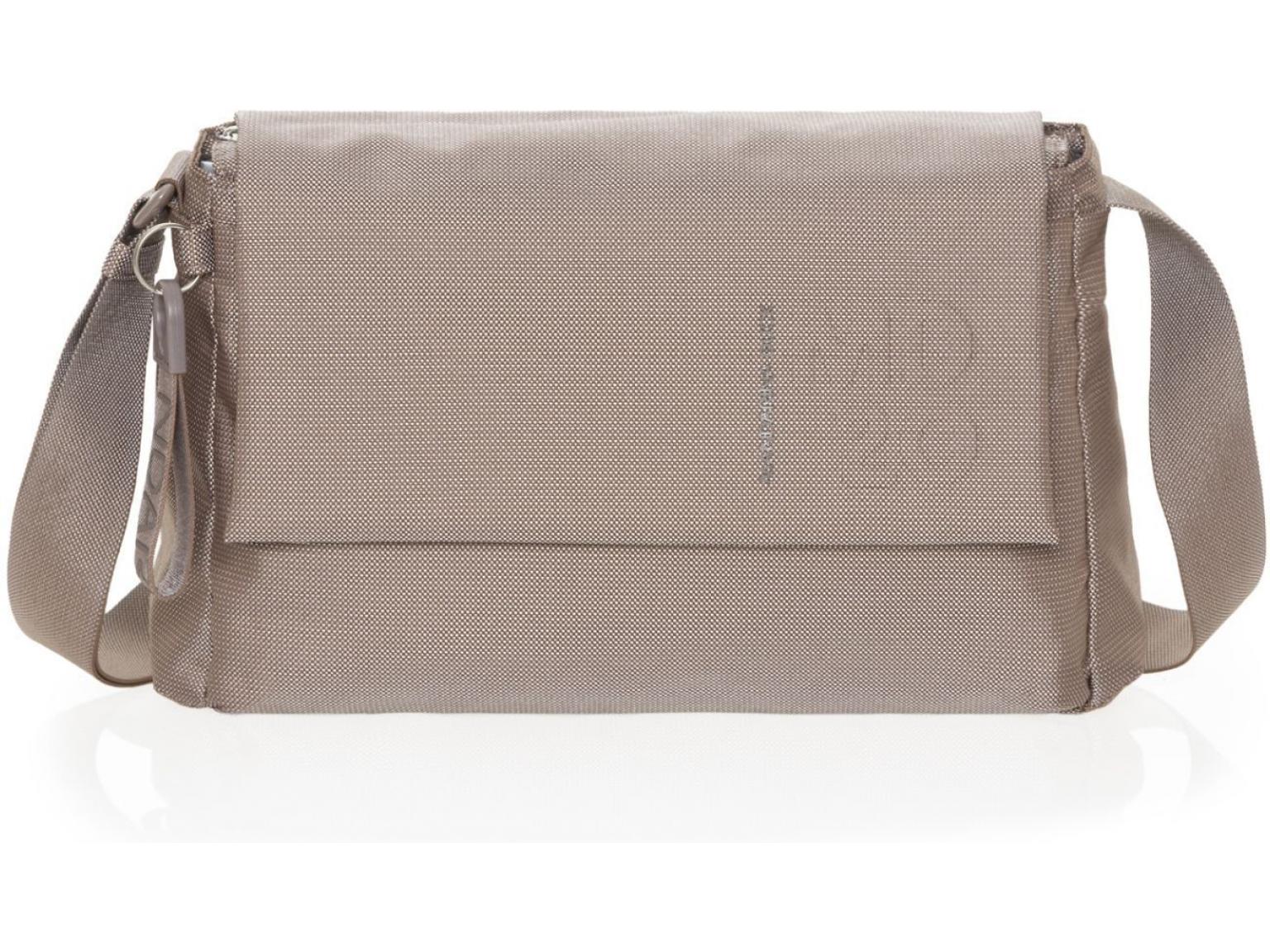 Mandarina Duck Überschlagtasche MD20 Messenger Taupe Glanzeffekt
