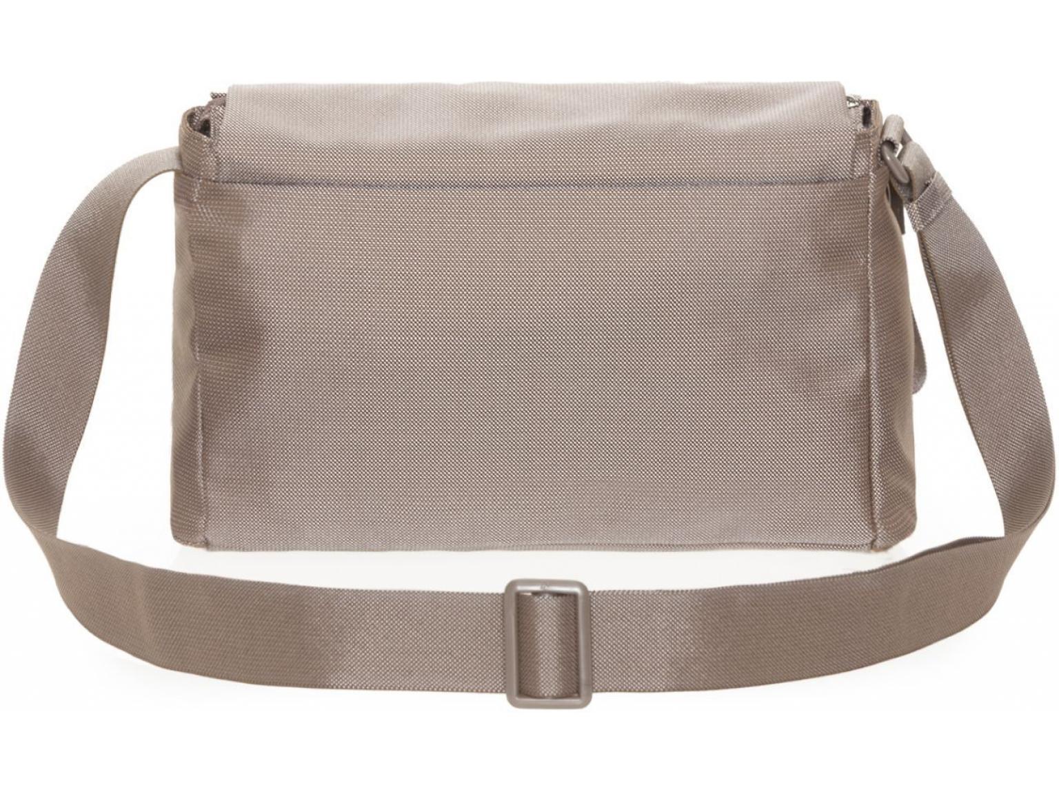 Mandarina Duck Überschlagtasche MD20 Messenger Taupe Glanzeffekt