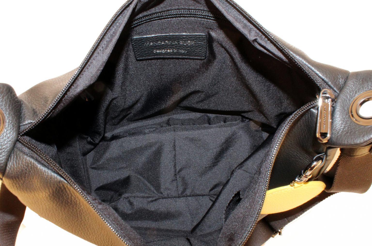 Mandarina Duck Umhängetasche Mellow Leder Schwarz