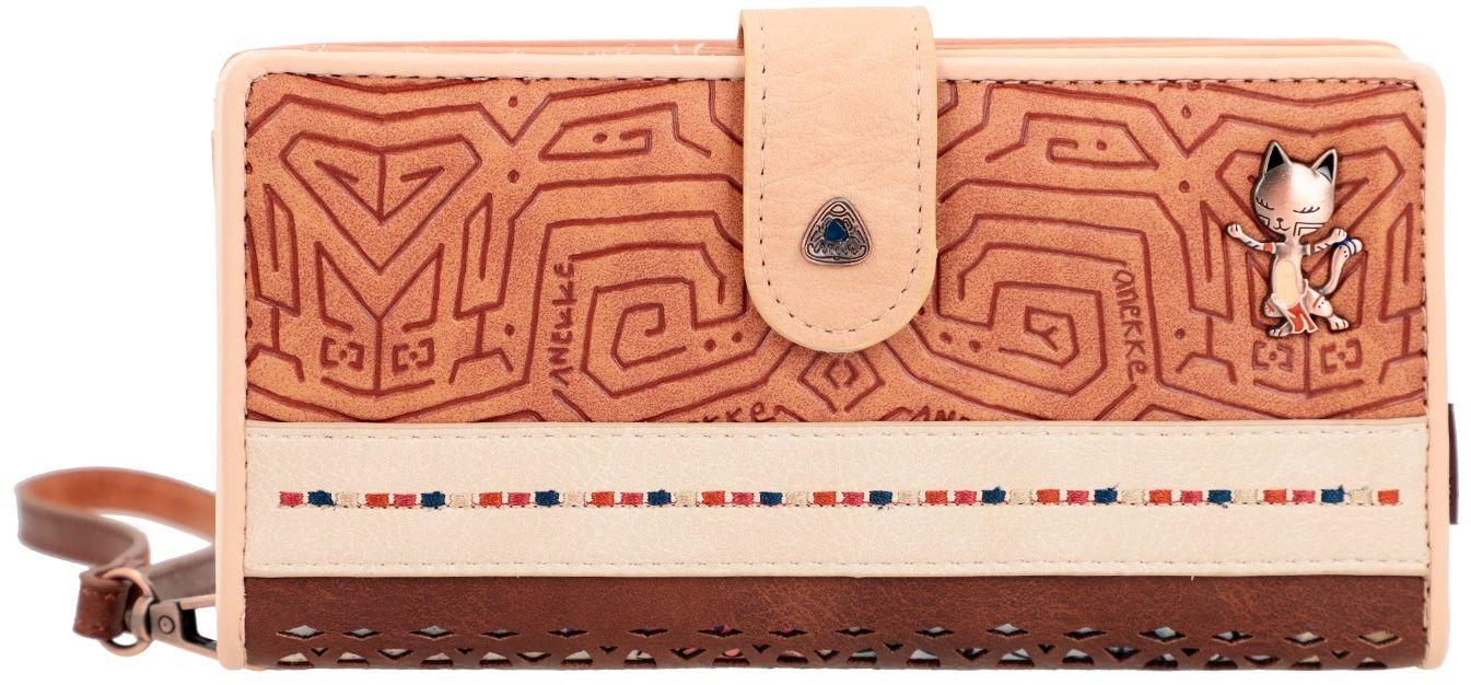 Menire Tribe Geldtasche Damen Cutouts Anekke braun