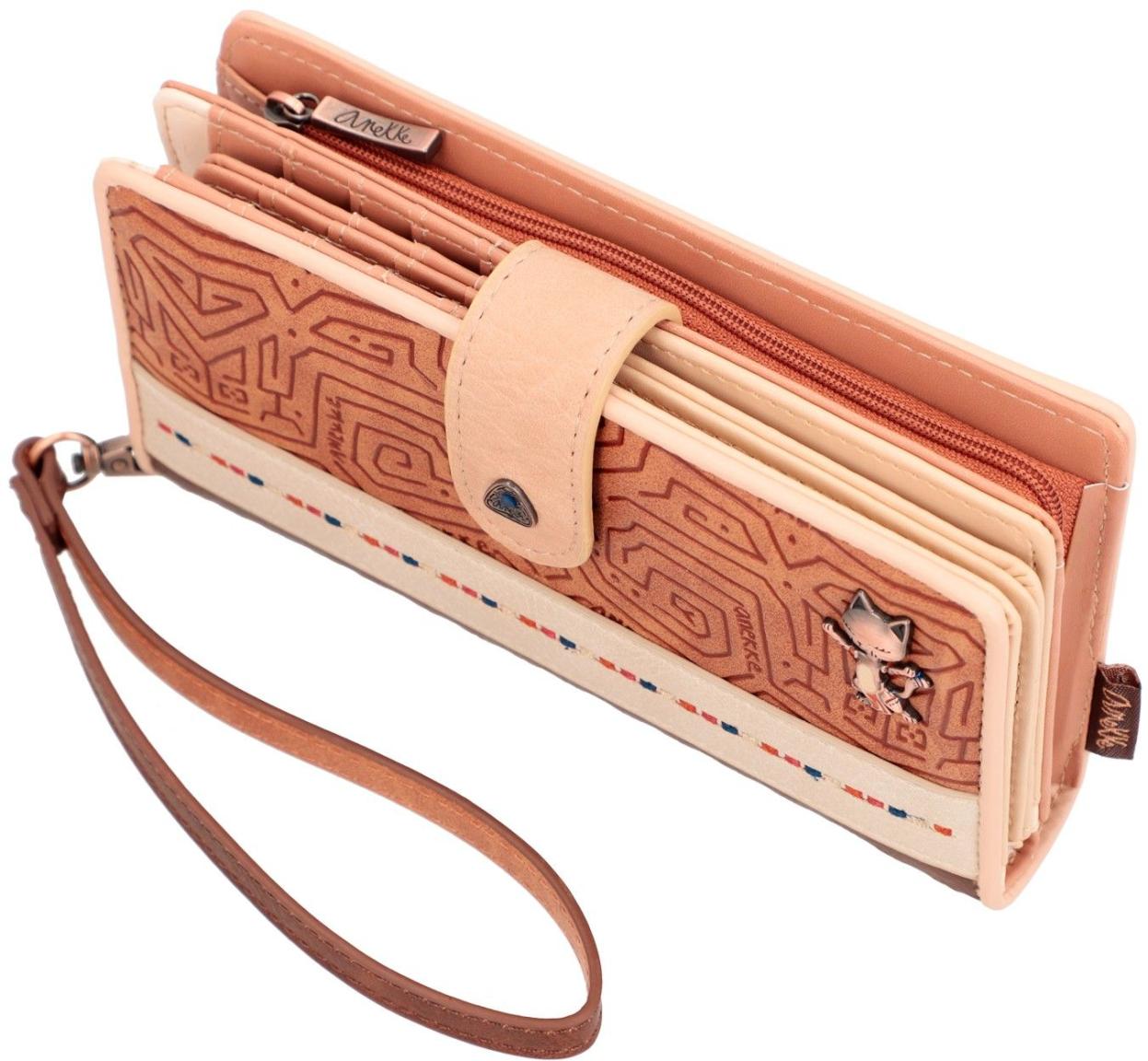 Menire Tribe Geldtasche Damen Cutouts Anekke braun