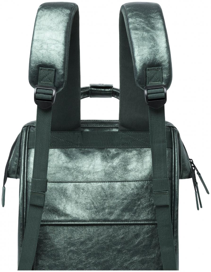 Metallicrucksack Cabaia dunkelgrün irisierend Lucerne wasserabweisend Medium