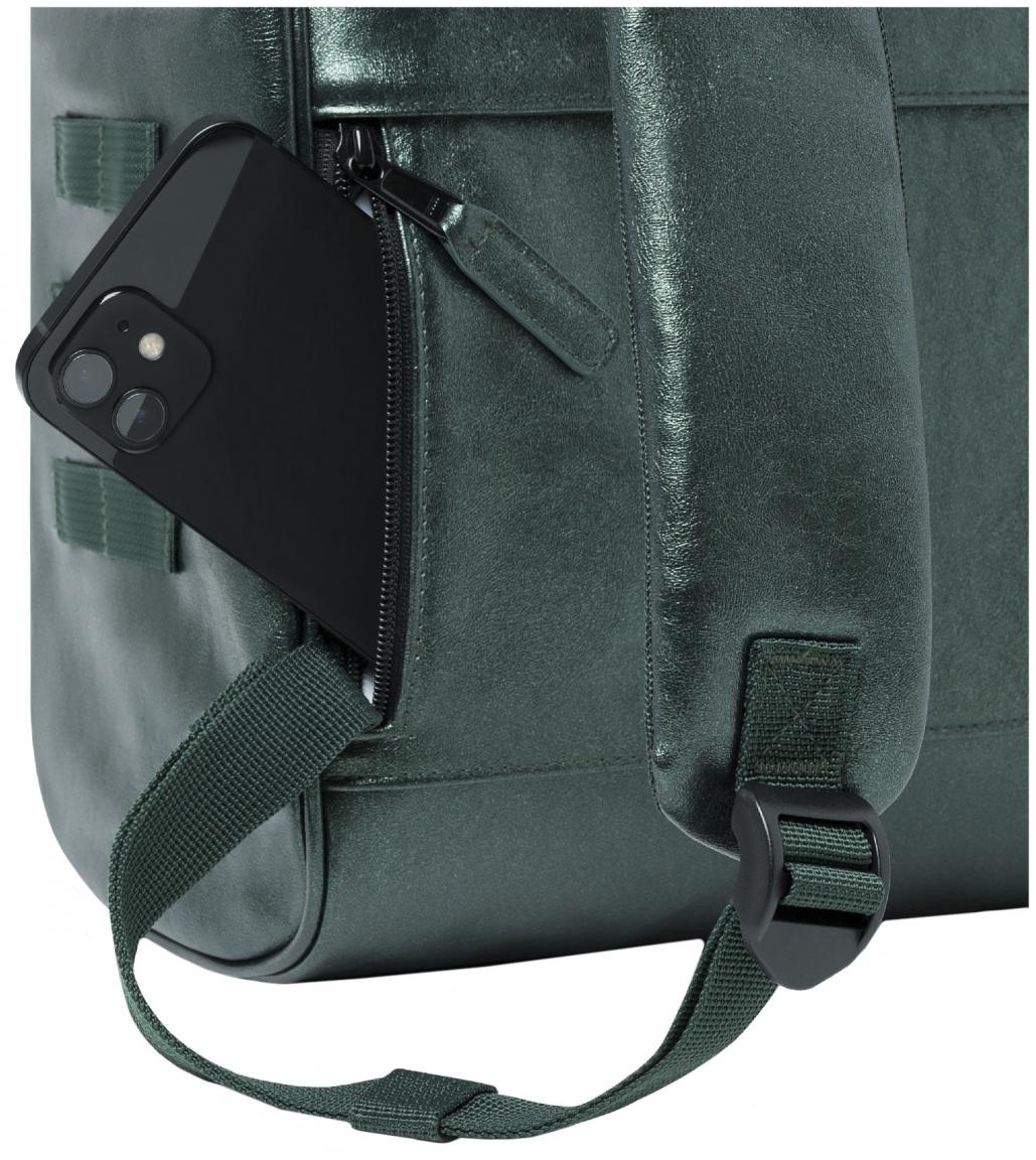 Metallicrucksack Cabaia dunkelgrün irisierend Lucerne wasserabweisend Medium