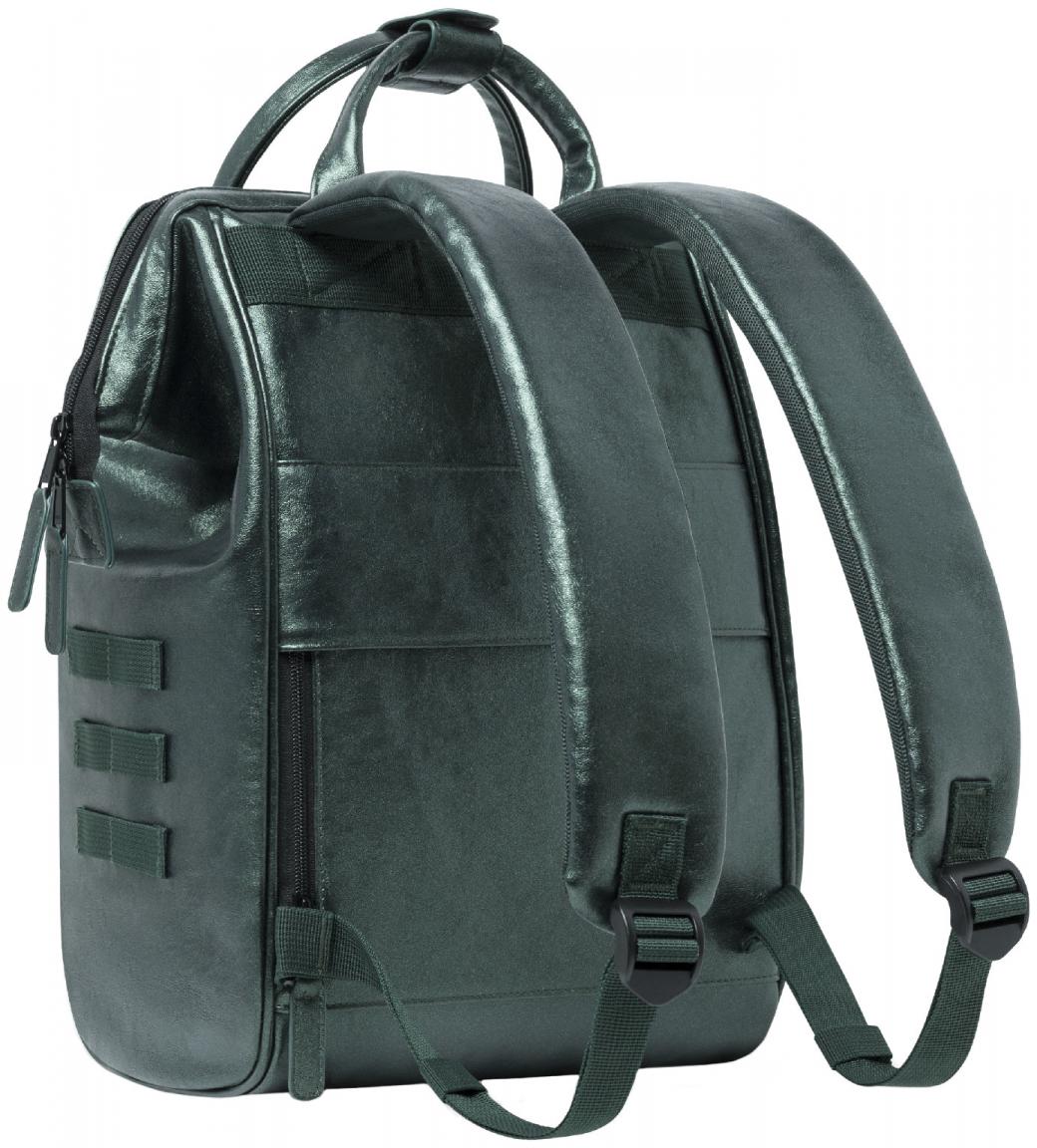 Metallicrucksack Cabaia dunkelgrün irisierend Lucerne wasserabweisend Medium