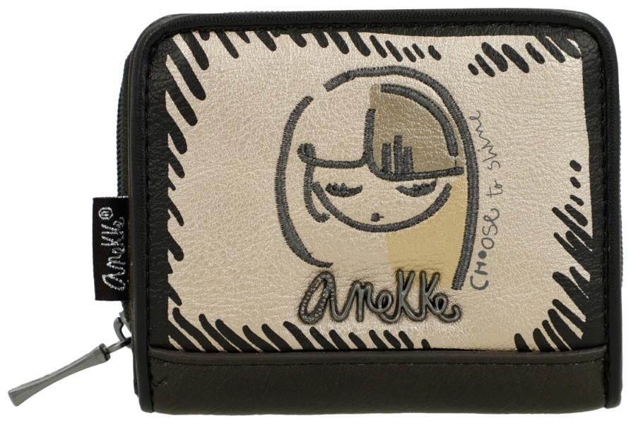 Minibörse Metallic schwarz Anekke Nature Koko nachhaltig