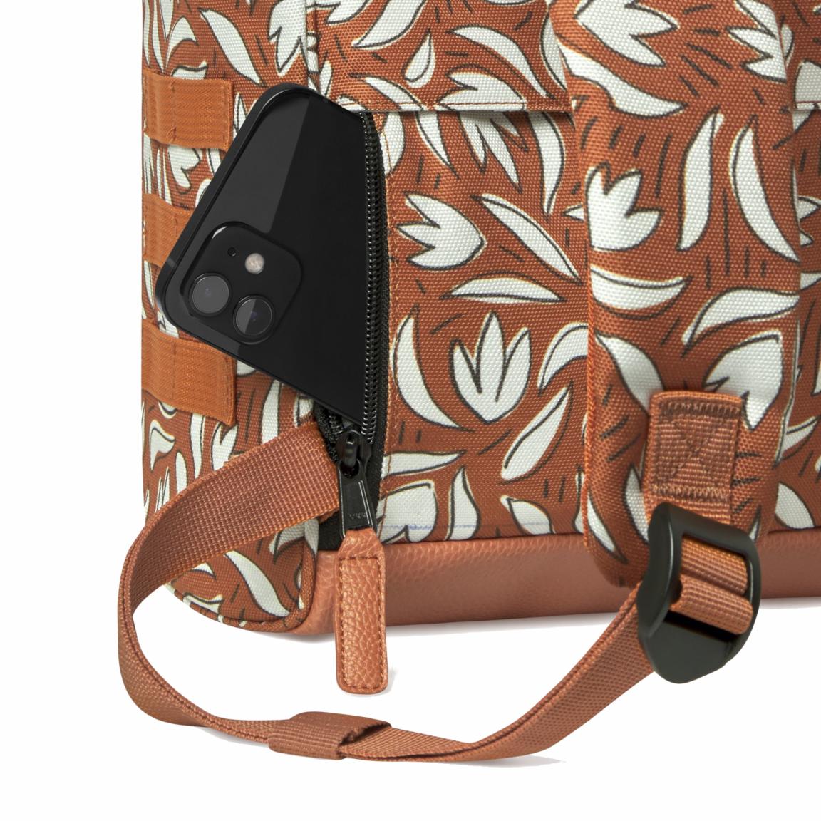 Minirucksack Cabaia Adventurer Small Sumatra Camel gemustert