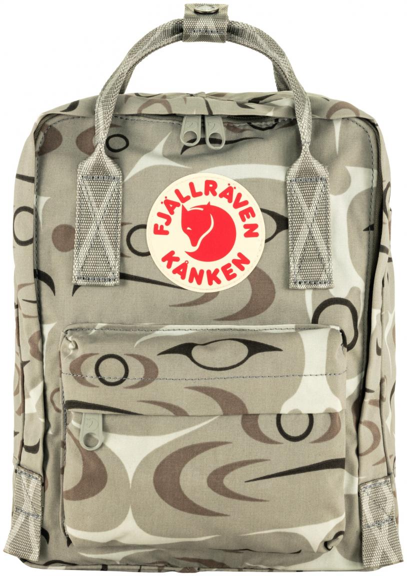 Minirucksack grau Print Fjällräven Kanken Sey