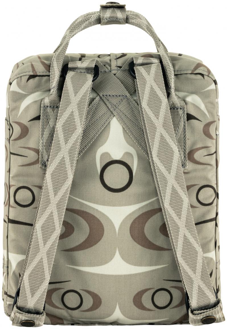 Minirucksack grau Print Fjällräven Kanken Sey