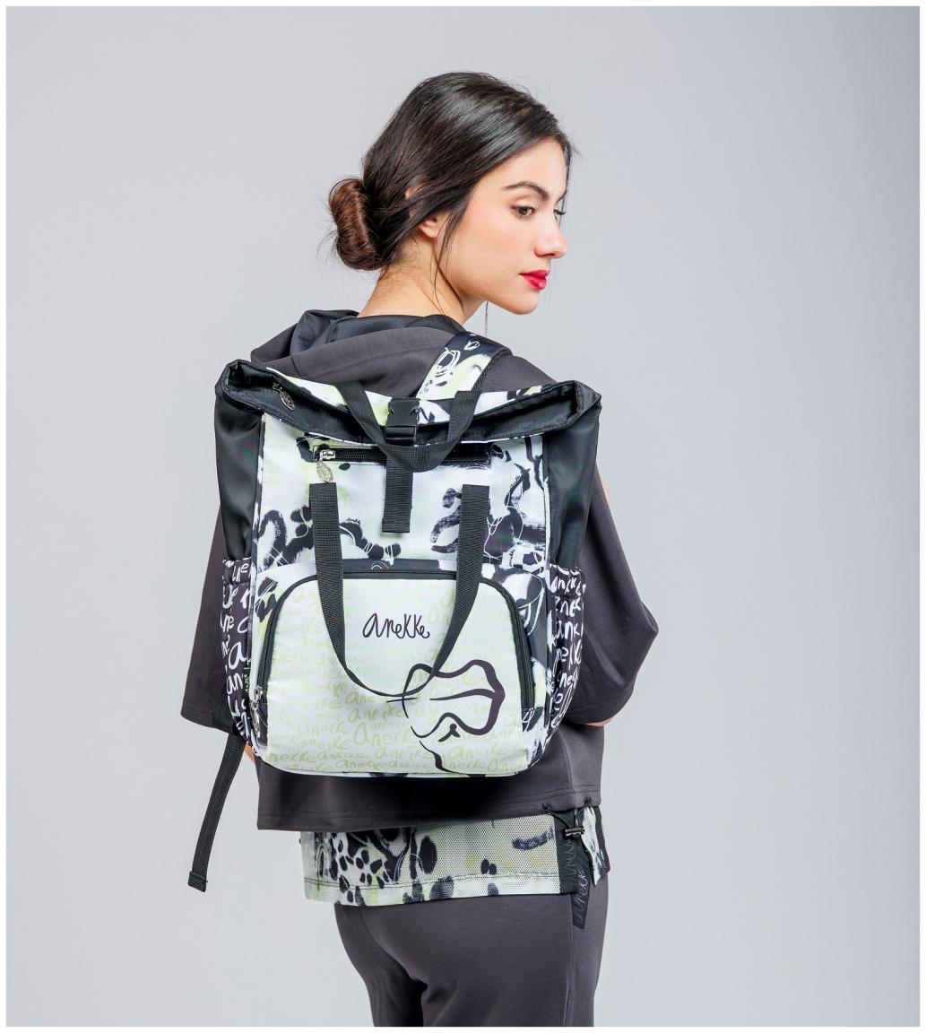 Nylonrucksack Rolltop Anekke Nature Towanda schwarz gelb