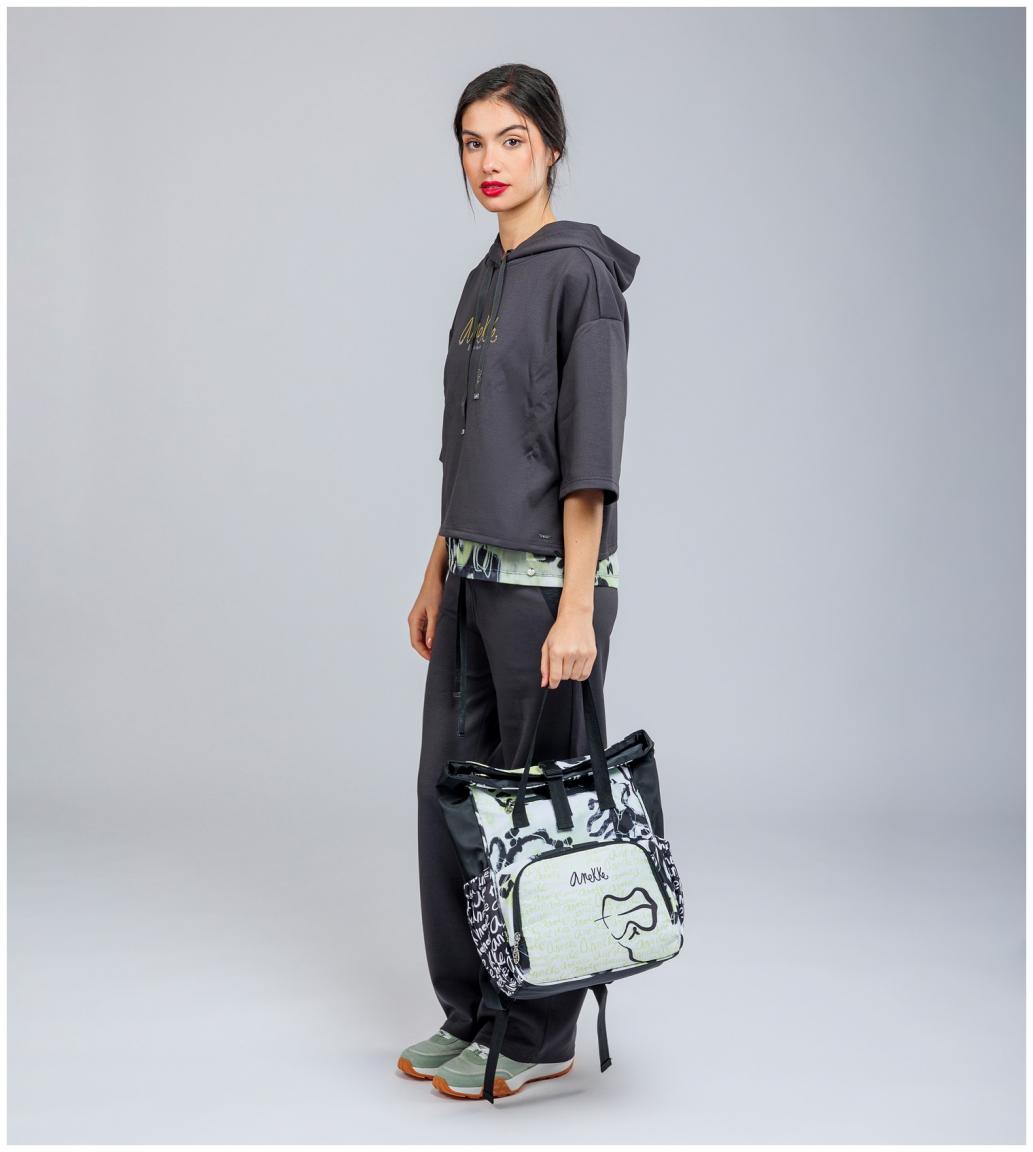 Nylonrucksack Rolltop Anekke Nature Towanda schwarz gelb