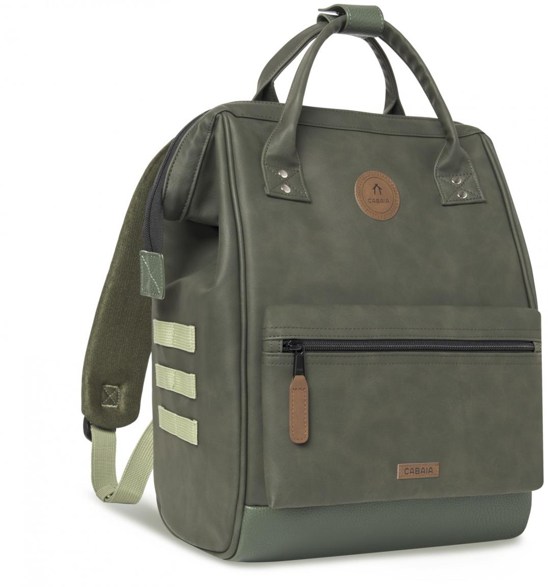 Outdoorbackpack dunkelgrün vegan Cabaia Adventurer Busan medium