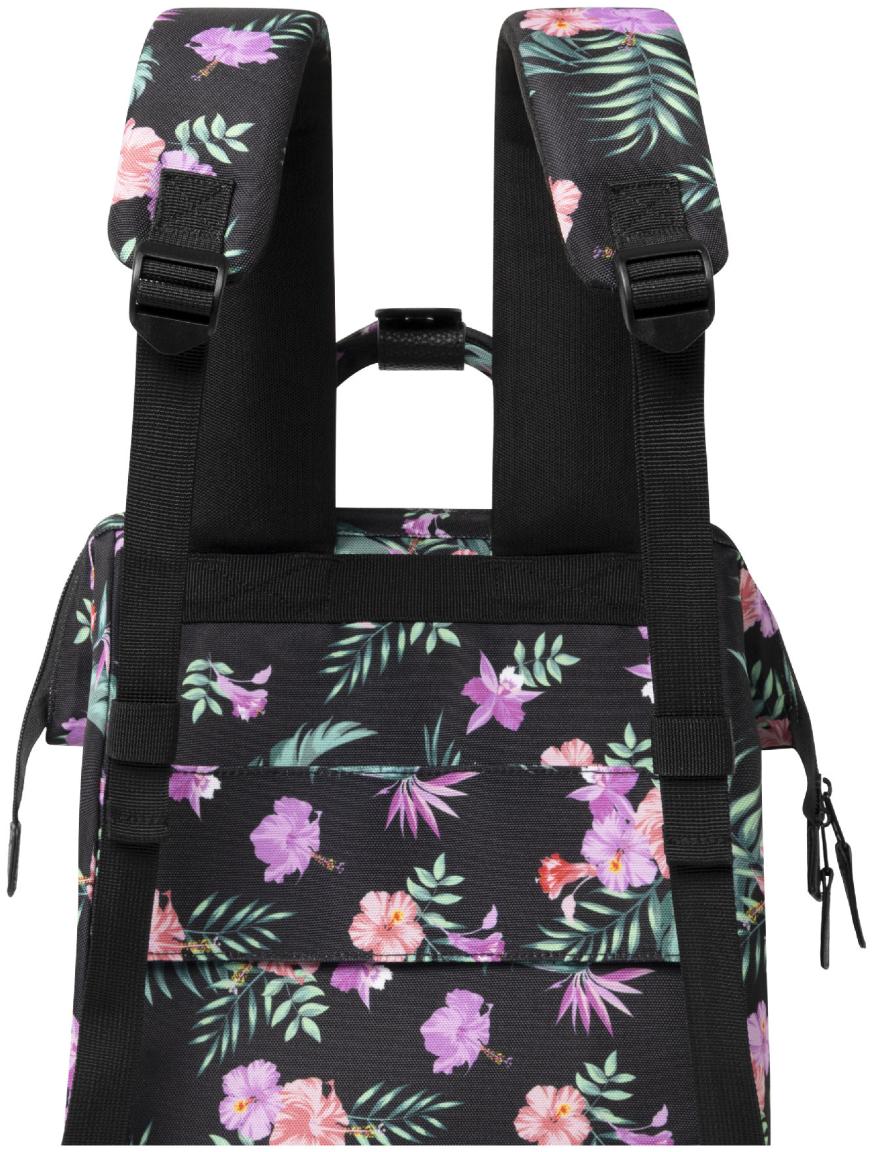 Outdoorrucksack Cabaia schwarz Adventurer Medium floral Valladolid Fronttasche