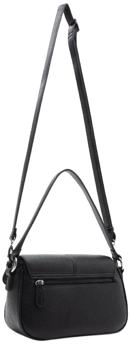Patricia L.Credi schwarze Crossovertasche vegan Überschlag