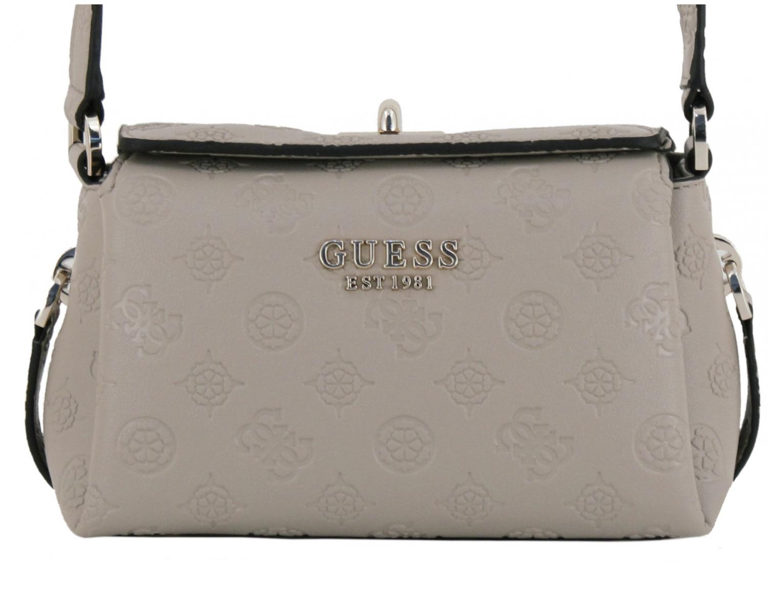 Phoebe Mini Shoulder Bag Umhängetasche Simply Taupe Logo Prägung