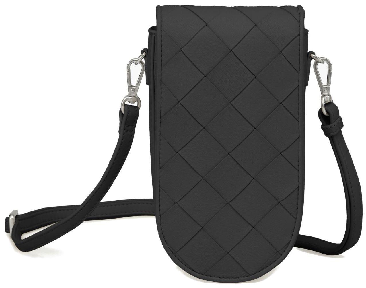 Phonepouch schwarz Flechtdesign Les Visionnaires Adele Weave Black