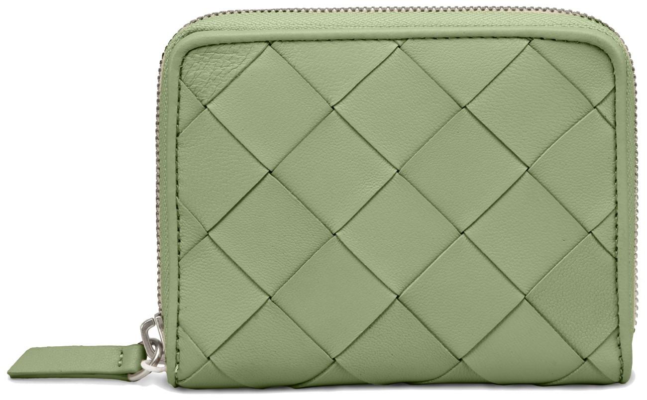 Portemonnaie Flechtdesign Elina Weave Lemonsorbet Les Visionnaires