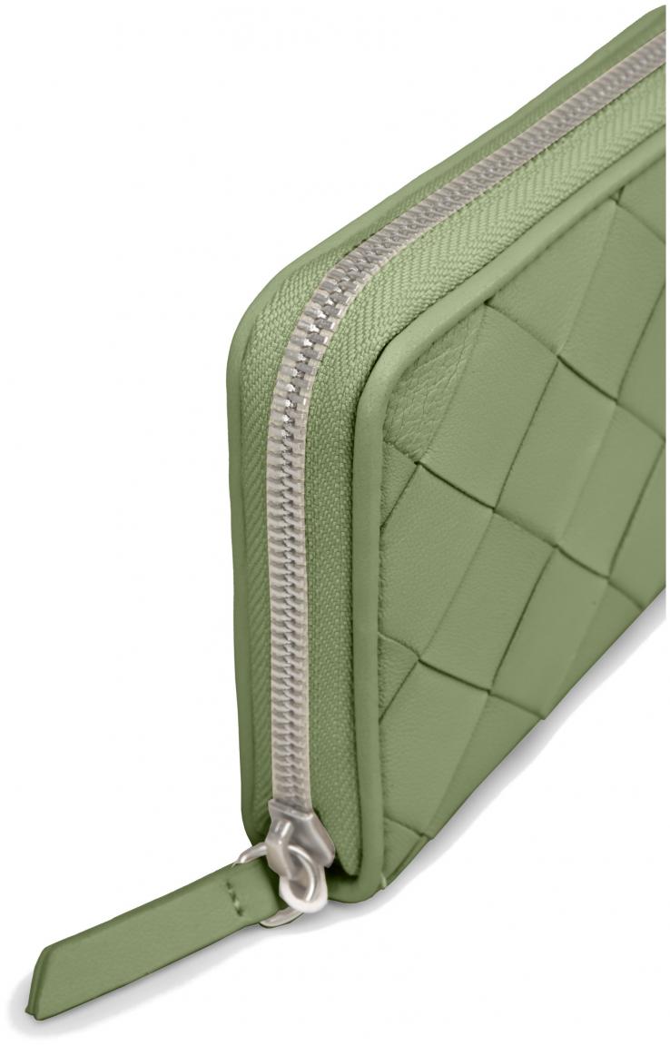 Portemonnaie Flechtdesign Elina Weave Lemonsorbet Les Visionnaires