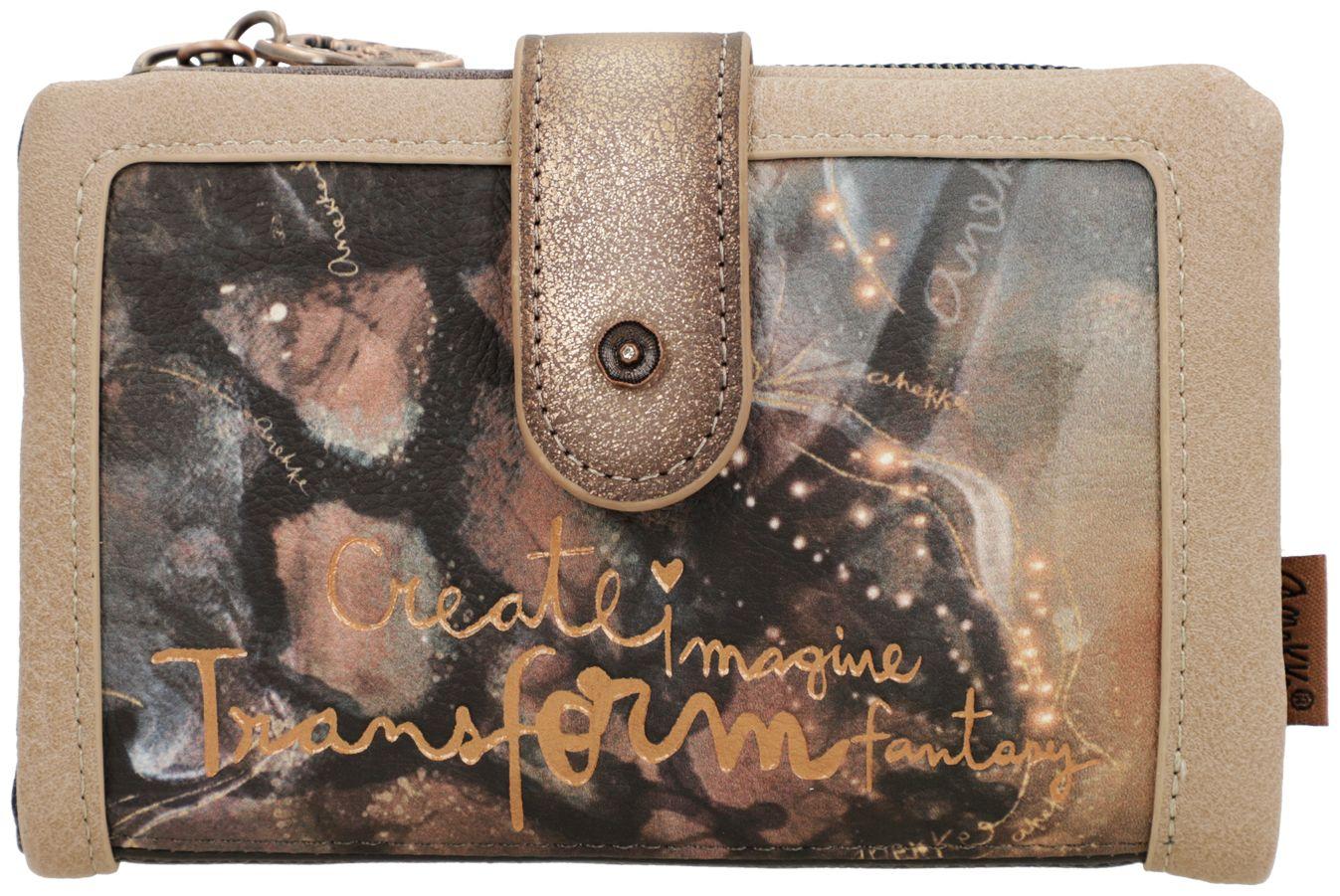 Portmonee Anekke Dreamverse Print Glitzersteine kompakt