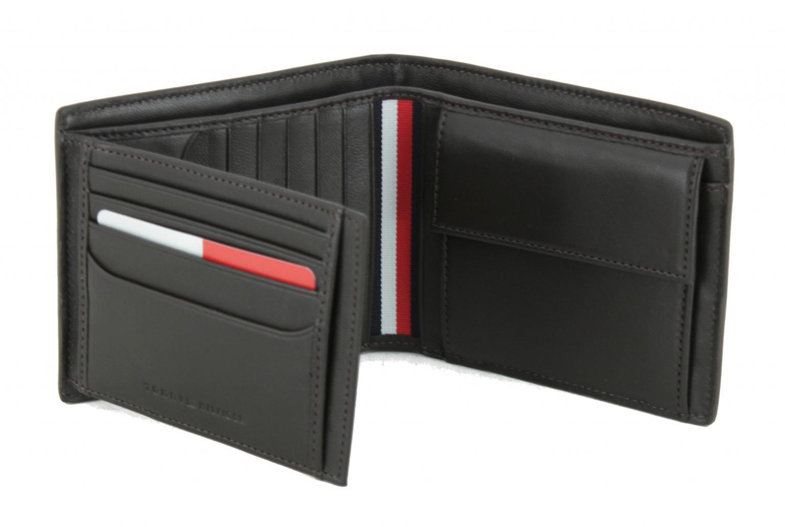 Portmonnaie Herren Tommy Hilfiger Metro Trifold dunkelbraun RFID