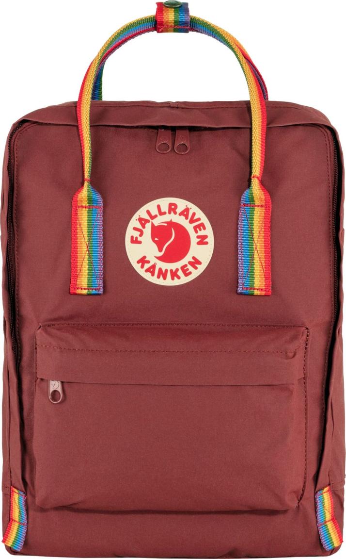 Rainbow Pattern Spezial Editon Fjällräven Kanken OX Red Rucksack