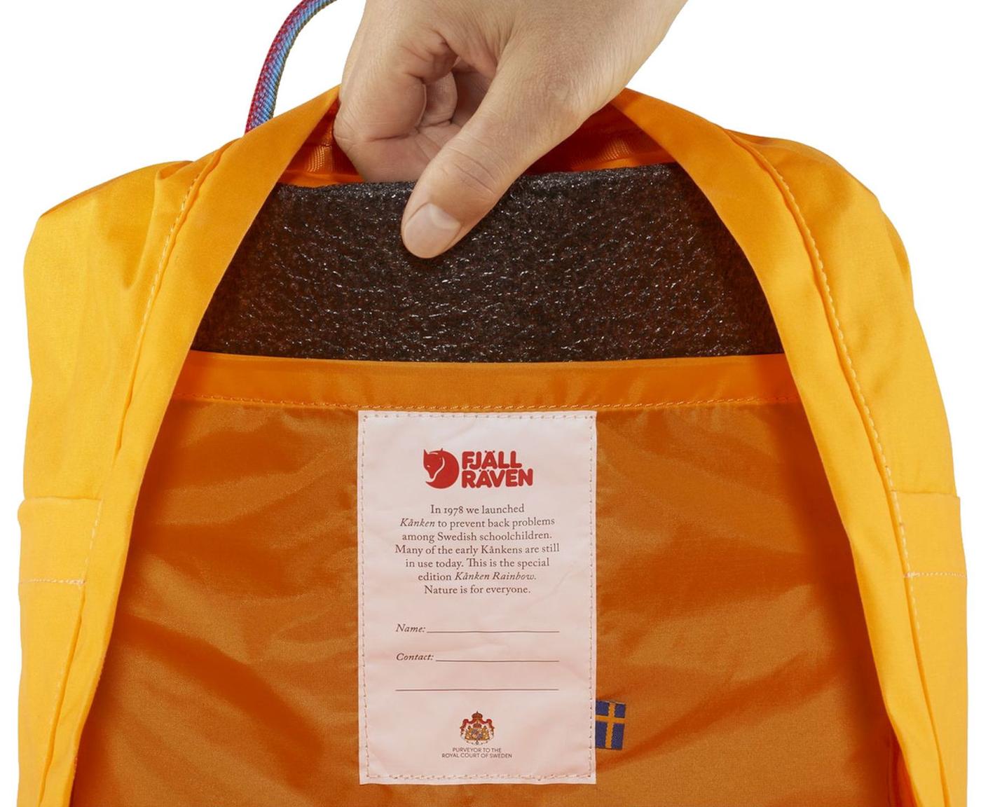 Rainbow Pattern Spezial Editon Fjällräven Kanken OX Red Rucksack