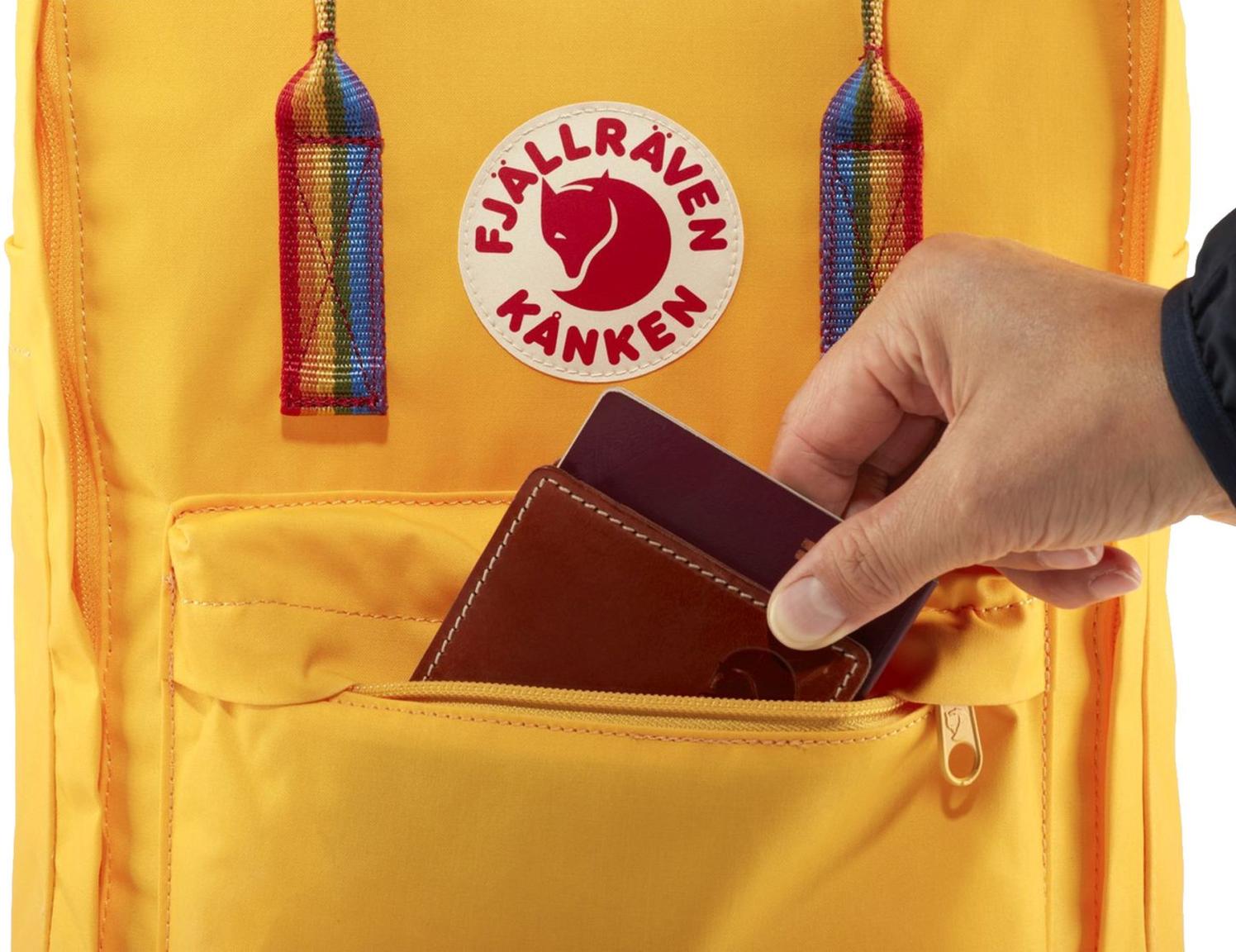 Rainbow Pattern Spezial Editon Fjällräven Kanken OX Red Rucksack