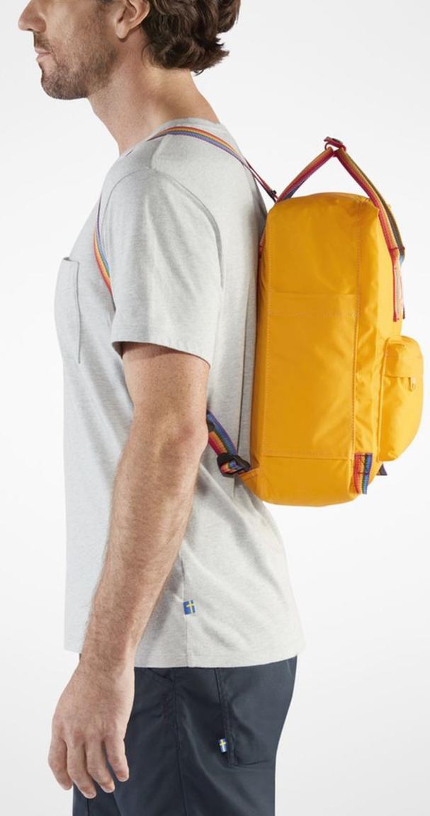 Rainbow Pattern Spezial Editon Fjällräven Kanken OX Red Rucksack