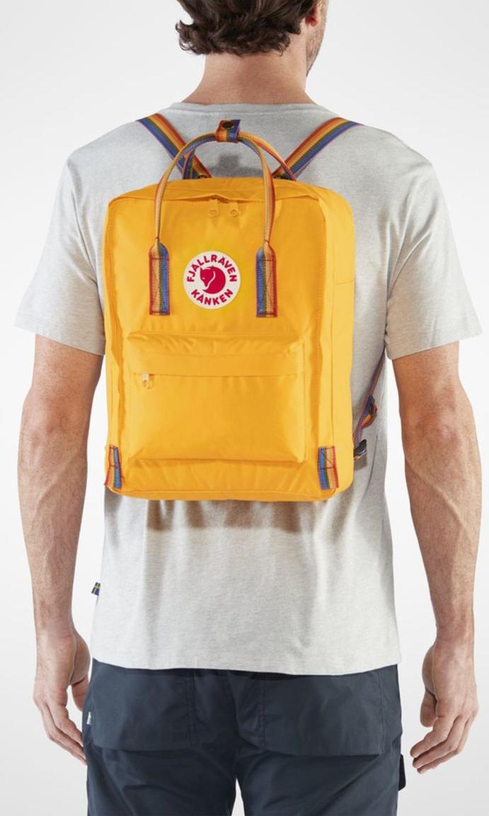 Rainbow Pattern Spezial Editon Fjällräven Kanken OX Red Rucksack