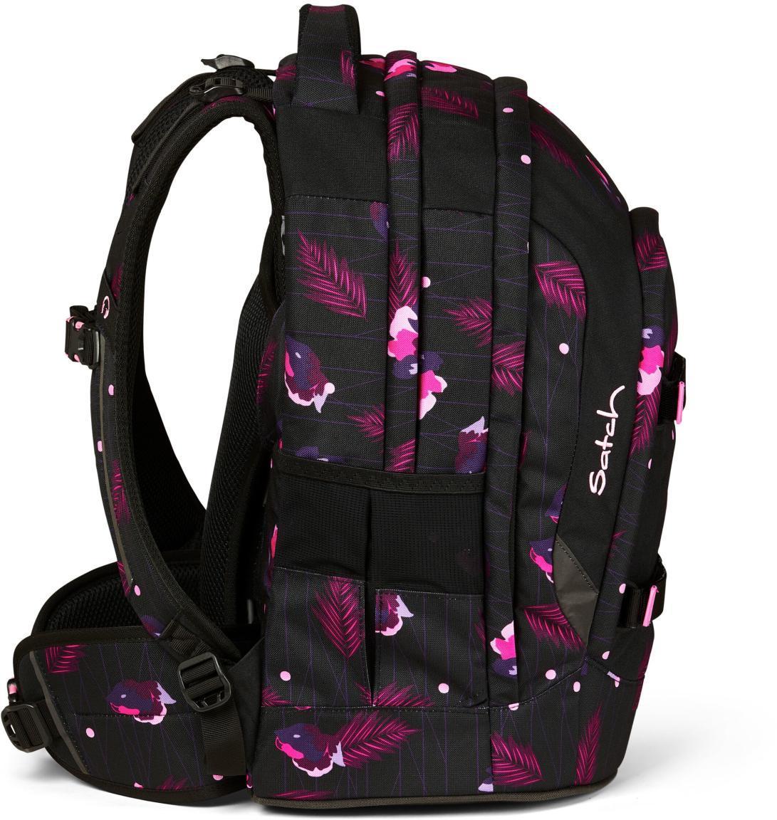 Ready to Swap Mädchenschultasche Satch Pack Mystic Nights Blumenprint schwarz pink
