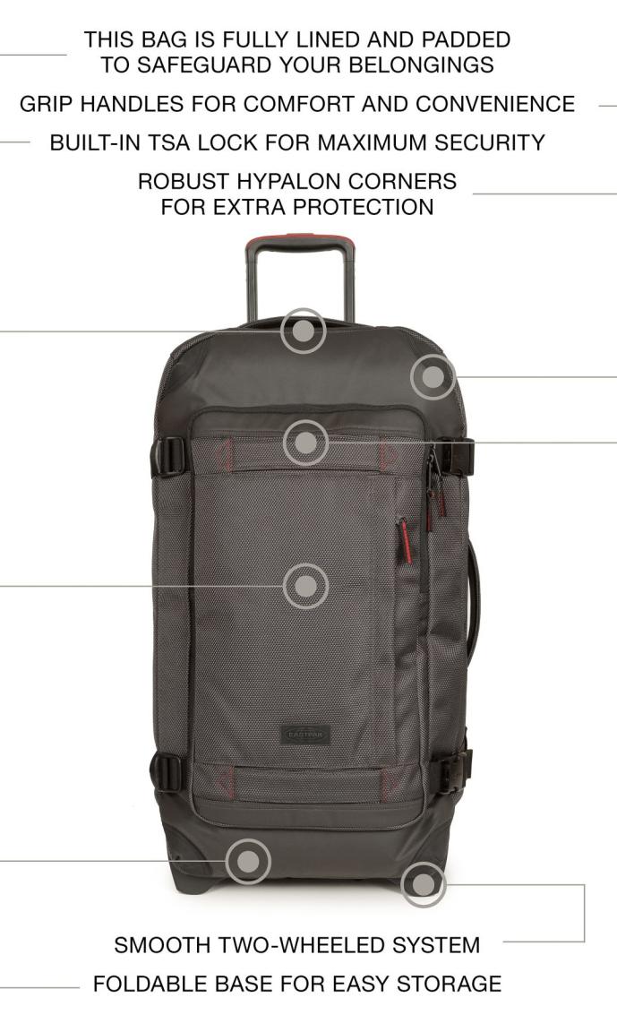 Reisekoffer groß Eastpak Tranverz L Accent Grey Premium CNNCT