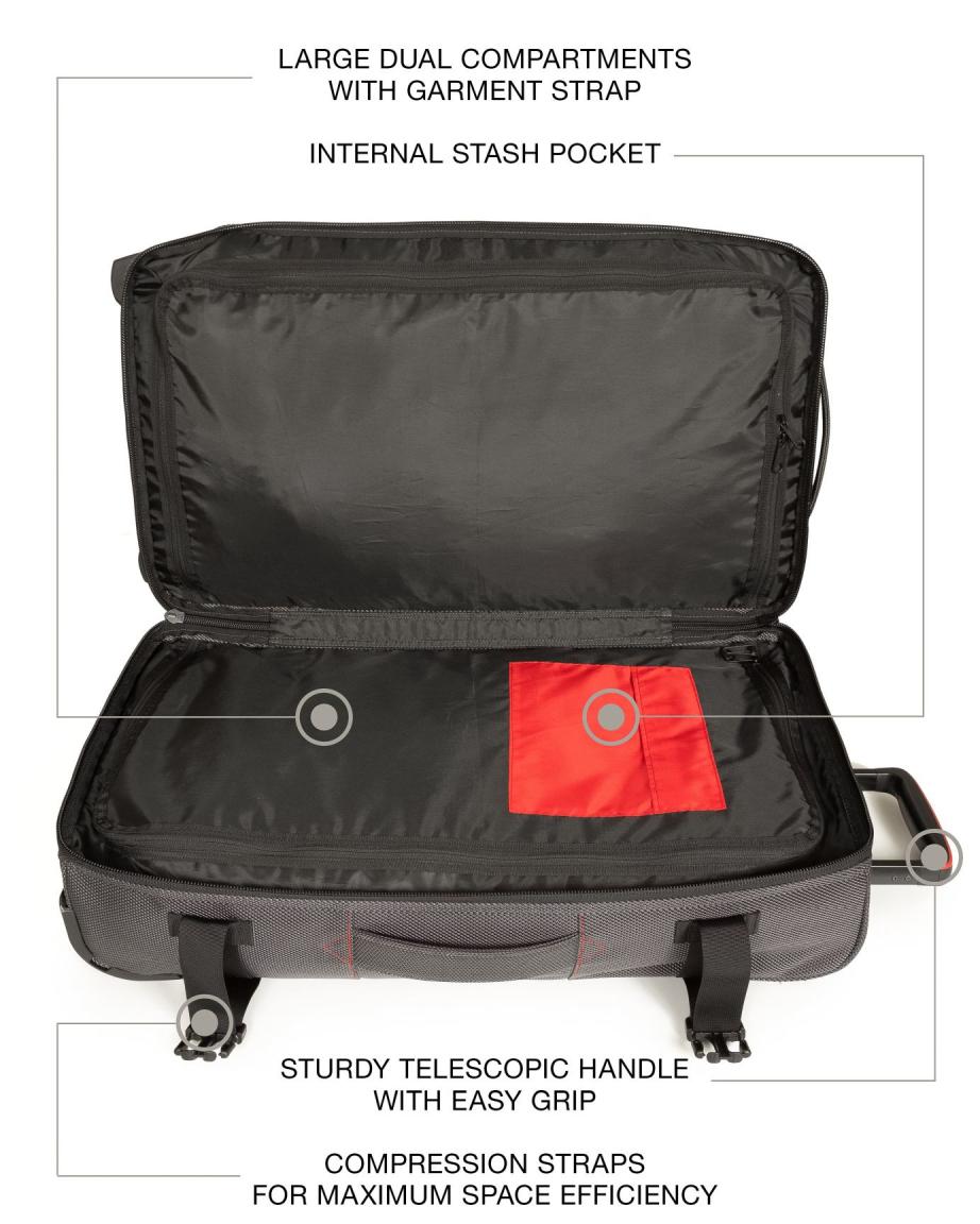 Reisetaschen Trolley Tranverz CNNCT Medium Eastpak Accent Grey